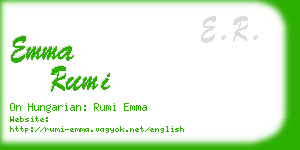 emma rumi business card